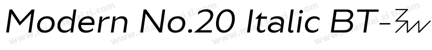 Modern No.20 Italic BT字体转换